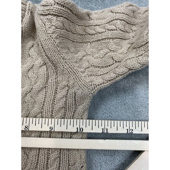 Rachel Zoe Cable Knit Sweater Dress 3T Cotton/Acrylic Beige/Tan - Picture 7 of 10